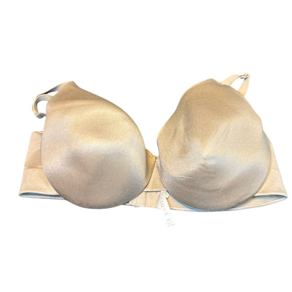 Cacique Lane Bryant 42D Nude T-Shirt Bra Lightly Lined Underwire Smooth